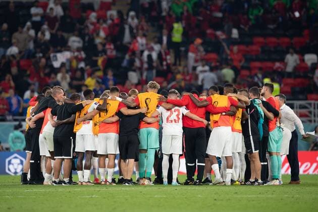 RECORD DATE NOT STATED FIFA World Cup, WM, Weltmeisterschaft, Fussball Qatar 2022 Belgium 1-0 Canada Canada Players during the game Belgium vs Canada, Corresponding to Group F of the FIFA World Cup Qatar 2022, at Ahmad bin Ali Stadium, Al-Rayyan, November 23, 2022. <br><br> Jugadores de Canada durante el partido Belgica vs Canada, correspondiente al Grupo F de la Copa Mundial de la FIFA Qatar 2022, en el Estadio Ahmad bin Ali, Al-Rayyan, 23 de noviembre de 2022. AL RAYYAN DOHA QATAR  Copyright: xDavidxLeahx 20221123_8597