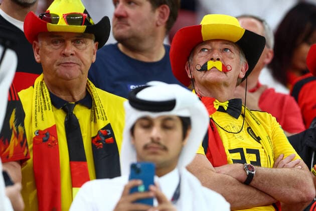 The FIFA World Cup, WM, Weltmeisterschaft, Fussball Qatar 2022 23.11.2022 Qatar , The FIFA World Cup Qatar 2022, Ahmad- bin-Ali stadium , match Belgium - Canada on November 23, in the picture: fans Photo: Andrzej Iwanczuk