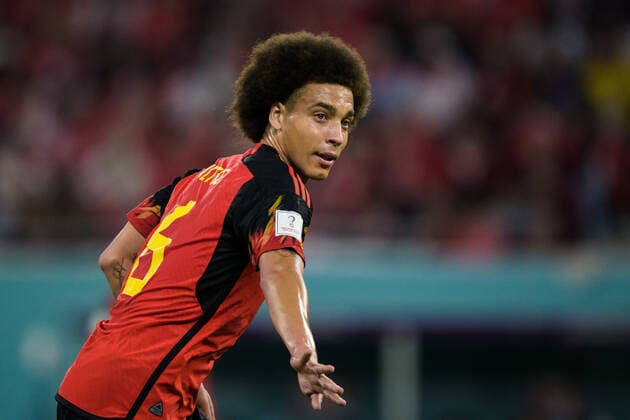 221123 Axel Witsel of Belgium during the FIFA World Cup 2022 football match between Belgium and Canada on November 23, 2022 in Doha Photo Joel Marklund BILDBYRAN code JM JM0385 bbeng football football soccer fotball world cup football world cup football world cup 2022 fifa world cup 2022 belgium belgium canada canada,  Copyright: JOELxMARKLUND BB221123JM217