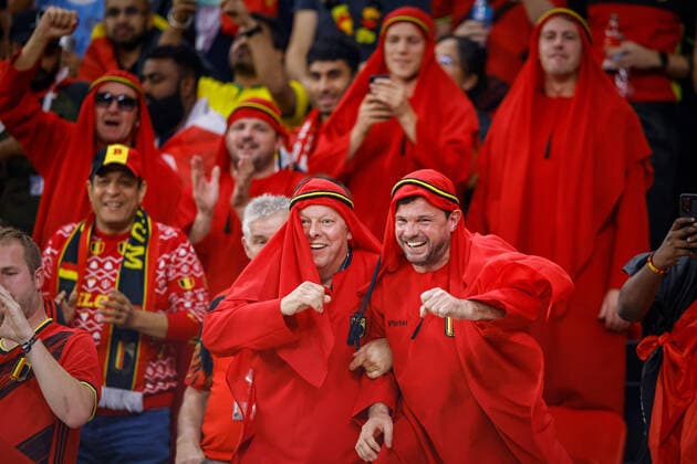 belgium vs canada AL-RAYYAN, AR - 23.11.2022: BELGIUM VS CANADA - Fans during the match between Belgium and Canada, valid for the group stage of the World Cup, held at Al Rayyan Stadium in Al-Rayyan, Qatar. (Photo: Rodolfo Buhrer La Imagem Fotoarena) x2298149x  RodolfoxBuhrer