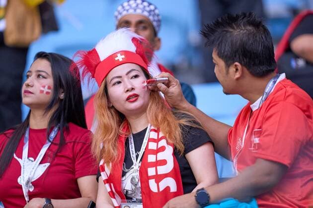 RECORD DATE NOT STATED FIFA World Cup, WM, Weltmeisterschaft, Fussball Qatar 2022 Switzerland vs Cameroon Fans o Aficion during the game Switzerland vs Cameroon, Corresponding to Group G of the FIFA World Cup Qatar 2022, at Al Janoub Stadium, Al Wakrah, Doha, November 24, 2022. <br><br> Fansbo Aficion el partido Suiza vs Camerun, correspondiente al Grupo G de la Copa Mundial de la FIFA Qatar 2022, en el Estadio Al Janoub, Al Wakrah, Doha, 24 de noviembre de 2022. AL WAKRAH DOHA QATAR  Copyright: xCristianxdexMarchenax 20221124_8631