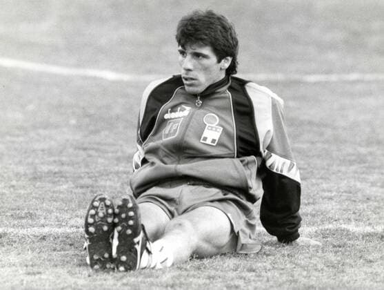 Italian football player Gianfranco Zola, 1990s 