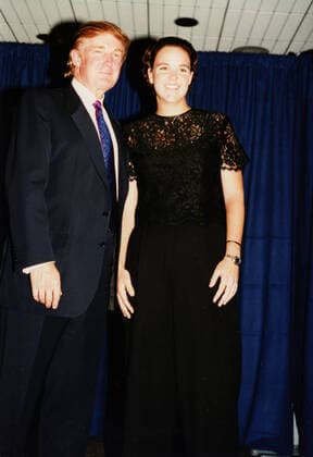 American tennis player Lindsay Davenport and US President Donald Trump, Chase Chaps, NY, USA 1998 