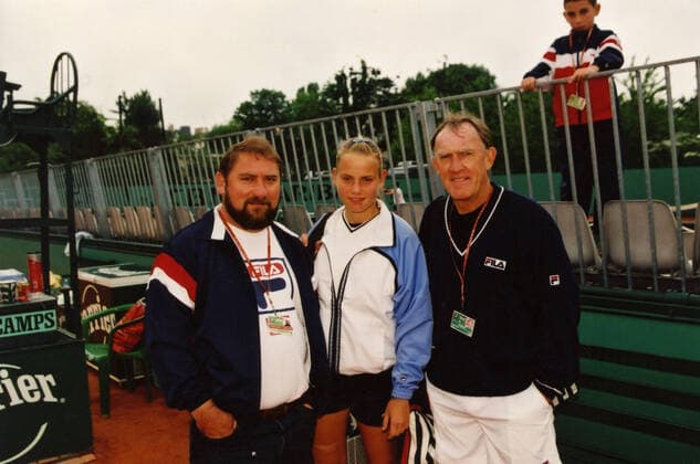 Australian tennis player Jelena Dokic and Father Damir (left) 1999 