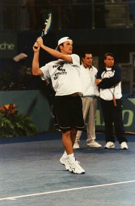 Spanish tennis player Carlos Moya, 1997 