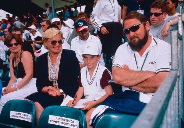 Australian tennis player, coarch, and writer Jelena Dokic s family, Wimbledon, UK 1999 