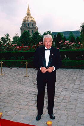 Italian former tennis player Nicola Pietrangeli, Roland Garros, France 1999 
