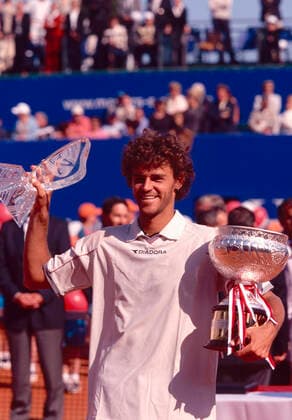 Brazilian tennis player Gustavo Kuerten, 1990s 