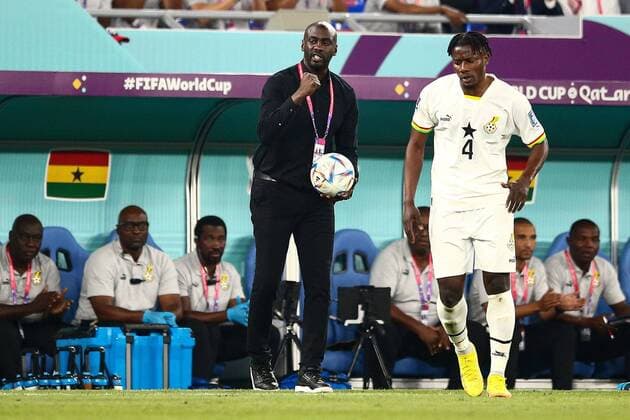 Mandatory Credit: Photo by Michael Zemanek Shutterstock (13626528bj) Manager Otto Addo of Ghana Portugal v Ghana, FIFA World Cup, WM, Weltmeisterschaft, Fussball 2022, Group H, Football, Stadium 974, Doha, Qatar - 24 Nov 2022 Editorial Use Only Portugal v Ghana, FIFA World Cup 2022, Group H, Football, Stadium 974, Doha, Qatar - 24 Nov 2022 Editorial Use Only  Copyright: xMichaelxZemanek Shutterstockx 13626528bj