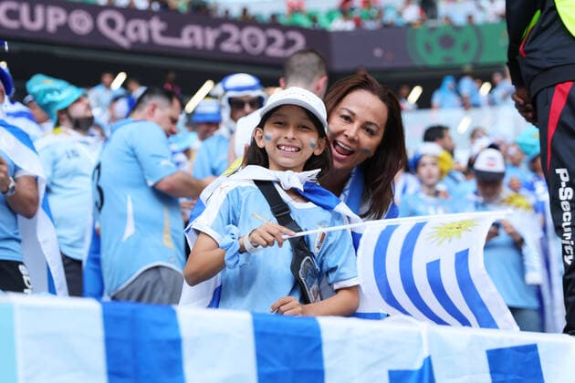 Uruguay fans (URY), NOVEMBER 24, 2022 - Football Soccer : FIFA World Cup, WM, Weltmeisterschaft, Fussball Qatar 2022 Group H match between Uruguay 0-0 South Korea at Education City Stadium in Al Rayyan, Qatar.  (204656437)