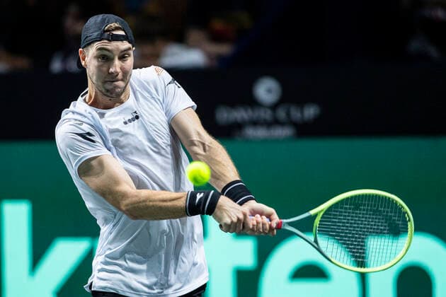Jan Lennard Struff of Germany ESP, Germany vs Canada, Tennis Davis Cup, Quarter Finals, 24 11 2022 ESP, Germany vs Canada, Tennis Davis Cup, Quarter Finals, 24 11 2022 Malaga Copyright: xEibner-Pressefoto OmarxArnaux EP_EER