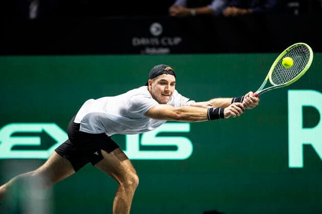 Jan Lennard Struff of Germany ESP, Germany vs Canada, Tennis Davis Cup, Quarter Finals, 24 11 2022 ESP, Germany vs Canada, Tennis Davis Cup, Quarter Finals, 24 11 2022 Malaga Copyright: xEibner-Pressefoto OmarxArnaux EP_EER
