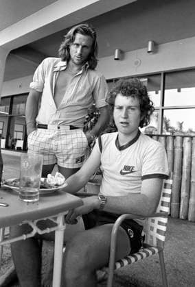 JAMAICA 1978 Bjorn Borg and John McEnroe participate in a WCT tournament in Jamaica. *** Björn Borg och John McEnroe deltar i en WCT-turnering pa Jamaica. Foto Jacob Forsell XP SCANPIX Kod 14 JAMAICA x14x *** JAMAICA 1978 Bjorn Borg and John McEnroe participate in a WCT tournament in Jamaica Björn Borg and John McEnroe participate in a WCT tournament in Jamaica Photo Jacob Forsell XP SCANPIX Code 14 JAMAICA x14x  Copyright: xJacobxForsellx xXPx xTTx BORG MCENROE