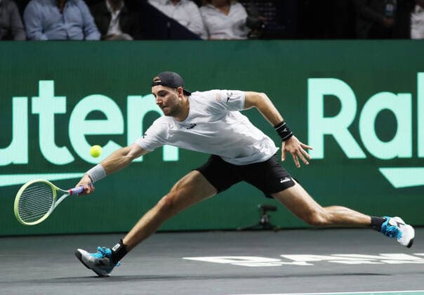 Tennis Malaga, Davis Cup, Canada-Germany, GermanyÃ¢â‚¬â ¢s Jan-Lennard Struff, November 24, 2022. Photo Felice CalabroÃ¢â‚¬â ¢ Fotogramma Editorial Usage Only  Copyright: xFelicexCalabrÃ²x xIPAx 0195003140st
