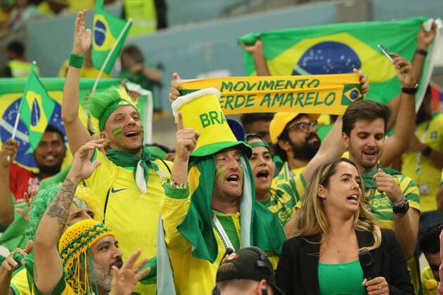 SERBIA vs BRAZIL Supporters football Serbia vs Brazil FIFA World Cup, WM, Weltmeisterschaft, Fussball 2022 stadium Lusail, Doha,Qatar 20.11.2022 Foto: FOOTBALL, SERBIA, BRAZIL, WORLD CUP, QATAR 2022 Doha Lusail stadium Qatar Copyright: xMarkoxMetlas xMNxPressx