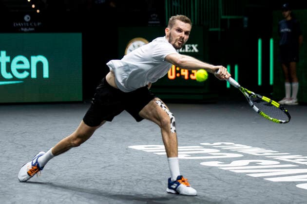 Oscar Otte of Germany ESP, Germany vs Canada, Tennis Davis Cup, Quarter Finals, 24 11 2022 ESP, Germany vs Canada, Tennis Davis Cup, Quarter Finals, 24 11 2022 Malaga Copyright: xEibner-Pressefoto OmarxArnaux EP_EER