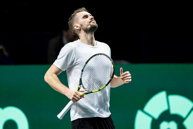 Oscar Otte of Germany ESP, Germany vs Canada, Tennis Davis Cup, Quarter Finals, 24 11 2022 ESP, Germany vs Canada, Tennis Davis Cup, Quarter Finals, 24 11 2022 Malaga Copyright: xEibner-Pressefoto OmarxArnaux EP_EER