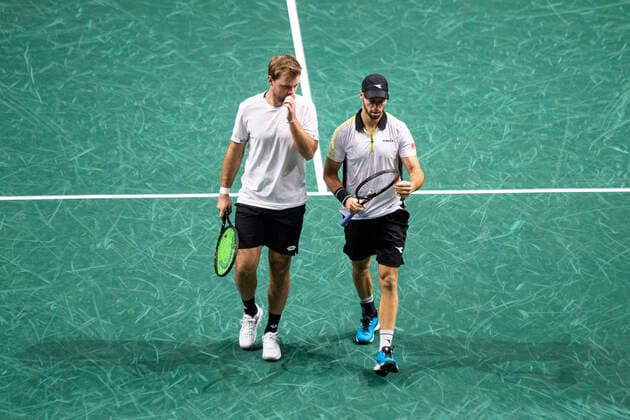 Kevin Krawietz and Tim Puetz of Germany ESP, Germany vs Canada, Tennis Davis Cup, Quarter Finals, 24 11 2022 ESP, Germany vs Canada, Tennis Davis Cup, Quarter Finals, 24 11 2022 Malaga Copyright: xEibner-Pressefoto OmarxArnaux EP_EER