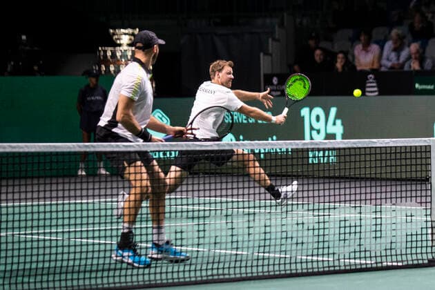 Kevin Krawietz and Tim Puetz of Germany ESP, Germany vs Canada, Tennis Davis Cup, Quarter Finals, 24 11 2022 ESP, Germany vs Canada, Tennis Davis Cup, Quarter Finals, 24 11 2022 Malaga Copyright: xEibner-Pressefoto OmarxArnaux EP_EER