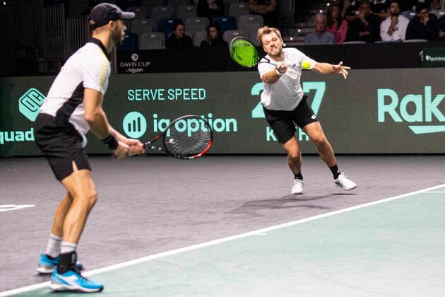 Kevin Krawietz and Tim Puetz of Germany ESP, Germany vs Canada, Tennis Davis Cup, Quarter Finals, 24 11 2022 ESP, Germany vs Canada, Tennis Davis Cup, Quarter Finals, 24 11 2022 Malaga Copyright: xEibner-Pressefoto OmarxArnaux EP_EER