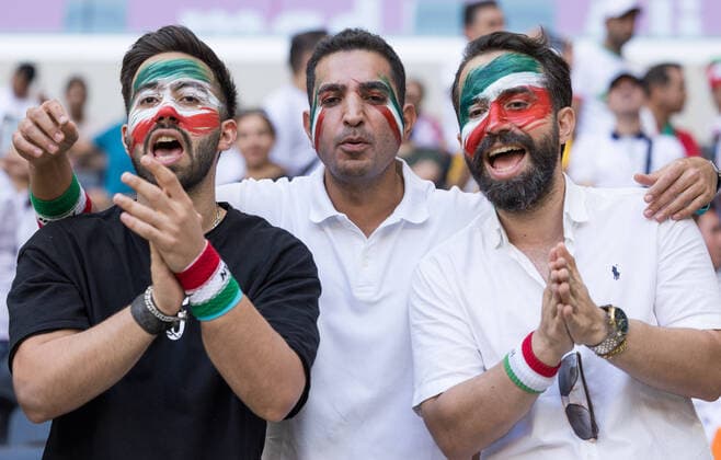 Wales v IR Iran: Group B - FIFA World Cup, WM, Weltmeisterschaft, Fussball Qatar 2022 Iran fans during the World Cup match between Wales vs IR Iran, in Doha, Qatar, on November 25, 2022. Doha Qatar  Copyright: xFotoxOlimpikx originalFilename:jastrzebowski-walesvsi221125_npY9C.jpg