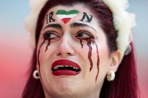 RECORD DATE NOT STATED November 25, 2022. - Al Rayyan, Qatar. - Ahmed bin Ali Stadium. FIFA World Cup, WM, Weltmeisterschaft, Fussball 2022. Group B. Wales v Iran. In photo: Iran fans DmitryxGolubovich
