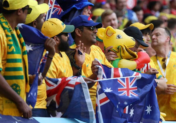Football - 2022 World Cup Qatar - Group D - Round Two - Tunisia vs Australia - Al Janoub Stadium, Al Wakrah - Saturday 26th Novermber 2022 Fans are seen before the game 
