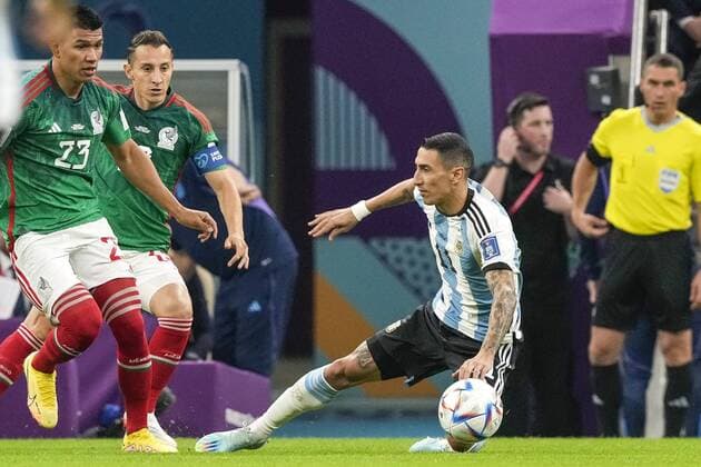 AL DAAYEN, 26-11-2022 Lusail Stadium World Cup 2022 in Qatar game between Argentina vs Mexico , Argentina player Angel di Maria Argentina - Mexico  x19364580x Copyright: