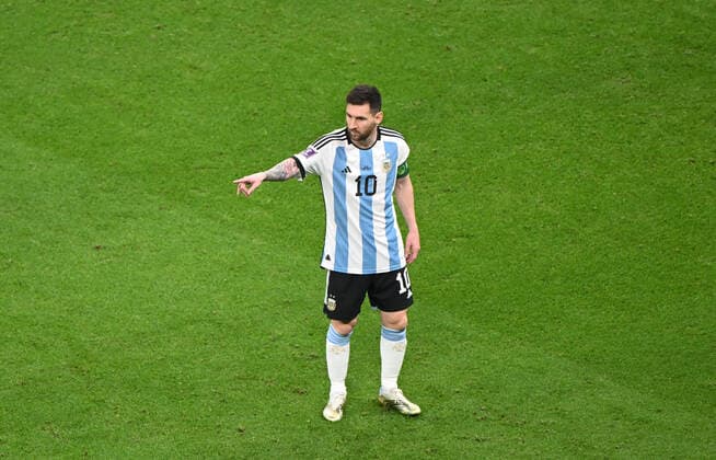 Football, Men, 2022 23 season, World Cup in Qatar, Group C 2 matchday , Argentina Mexico at Lusail Iconic Stadium in Lusail, Lionel Messi Argentina , 26 11 2022, Copyright: xMatthiasxKochx