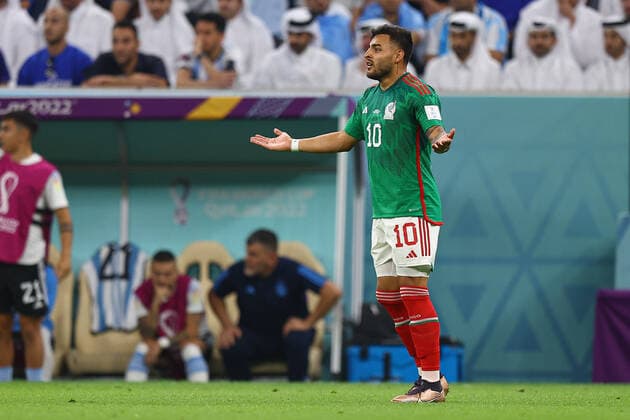 2022.11.26 Lusail pilka nozna Mistrzostwa Swiata w Katarze Katar 2022 Argentyna - Meksyk N z Alexis Vega Foto Pawel Andrachiewicz PressFocus 2022.11.26 Lusail Football - 2022 FIFA World Cup, WM, Weltmeisterschaft, Fussball in Qatar Argentina - Mexico Alexis Vega Credit: Pawel Andrachiewicz PressFocus NEWSPIX.PL --- Newspix.pl  20221126_PF_PA211