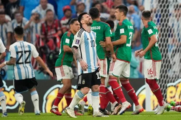 Mandatory Credit: Photo by Dave Shopland Shutterstock (13634804bj) Lionel Messi of Argentina reacts after a missed chance Argentina v Mexico, FIFA World Cup, WM, Weltmeisterschaft, Fussball 2022, Group C, Football, Lusail Stadium, Al Daayen, Qatar - 26 Nov 2022 Editorial Use Only Argentina v Mexico, FIFA World Cup 2022, Group C, Football, Lusail Stadium, Al Daayen, Qatar - 26 Nov 2022 Editorial Use Only Copyright: xDavexShopland Shutterstockx 13634804bj