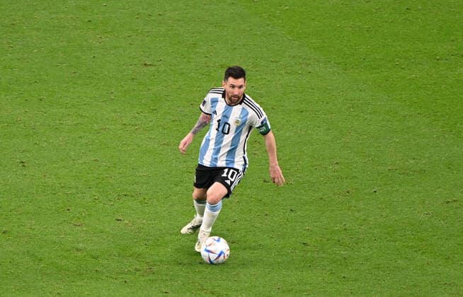 Football, Men, 2022 23 season, World Cup in Qatar, Group C 2 matchday , Argentina Mexico at Lusail Iconic Stadium in Lusail, Lionel Messi Argentina , 26 11 2022, Copyright: xMatthiasxKochx
