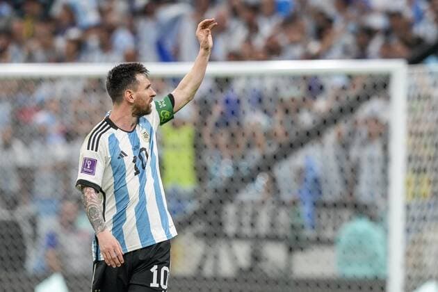 AL DAAYEN, 26-11-2022 Lusail Stadium World Cup 2022 in Qatar game between Argentina vs Mexico , Argentina player Lionel Messi celebrating his goal (1-0) Argentina - Mexico  x19366466x Copyright: