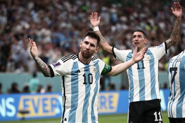 Mandatory Credit: Photo by Michael Zemanek Shutterstock (13634795bt) Lionel Messi of Argentina celebrates after scoring a goal (1-0) Argentina v Mexico, FIFA World Cup, WM, Weltmeisterschaft, Fussball 2022, Group C, Football, Lusail Stadium, Al Daayen, Qatar - 26 Nov 2022 Editorial Use Only Argentina v Mexico, FIFA World Cup 2022, Group C, Football, Lusail Stadium, Al Daayen, Qatar - 26 Nov 2022 Editorial Use Only Copyright: xMichaelxZemanek Shutterstockx 13634795bt