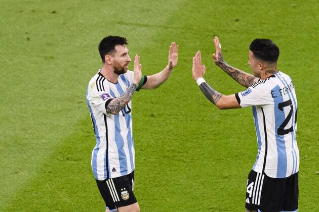 RECORD DATE NOT STATED FIFA World Cup, WM, Weltmeisterschaft, Fussball Qatar 2022 Argentina vs Mexico Lionel Messi celebrates his goal 1-0 of Argentina during the game Argentina vs Mexican national team, Nationalteam (Mexico), Corresponding to Group C of the FIFA World Cup Qatar 2022, at Lusail Stadium, Lusail, Doha, November 26, 2022. <br><br> Lionel Messi celebra su gol 1-0 de Argentina durante el partido Argentina vs Seleccion Nacional Mexicana (Mexico), correspondiente al Grupo C de la Copa Mundial de la FIFA Qatar 2022, en el Estadio Lusail, Lusail, Doha, 26 de noviembre de 2022. LUSAIL DOHA QATAR Copyright: xMarcioxMachadox 20221126_12378
