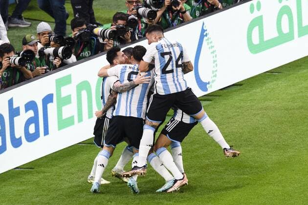 RECORD DATE NOT STATED FIFA World Cup, WM, Weltmeisterschaft, Fussball Qatar 2022 Argentina vs Mexico Lionel Messi celebrates his goal 1-0 of Argentina during the game Argentina vs Mexican national team, Nationalteam (Mexico), Corresponding to Group C of the FIFA World Cup Qatar 2022, at Lusail Stadium, Lusail, Doha, November 26, 2022. <br><br> Lionel Messi celebra su gol 1-0 de Argentina durante el partido Argentina vs Seleccion Nacional Mexicana (Mexico), correspondiente al Grupo C de la Copa Mundial de la FIFA Qatar 2022, en el Estadio Lusail, Lusail, Doha, 26 de noviembre de 2022. LUSAIL DOHA QATAR Copyright: xMarcioxMachadox 20221126_12388