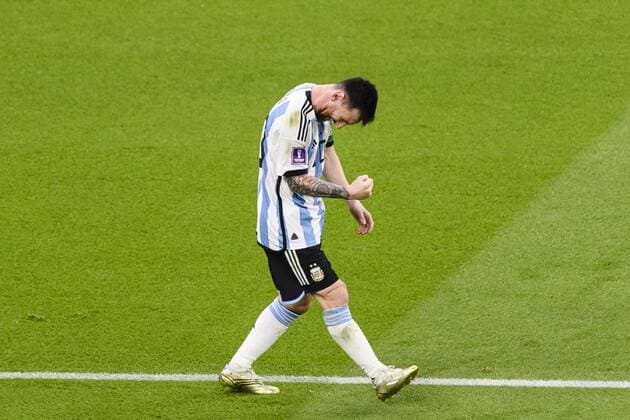 RECORD DATE NOT STATED FIFA World Cup, WM, Weltmeisterschaft, Fussball Qatar 2022 Argentina vs Mexico Lionel Messi celebrates his goal 1-0 of Argentina during the game Argentina vs Mexican national team, Nationalteam (Mexico), Corresponding to Group C of the FIFA World Cup Qatar 2022, at Lusail Stadium, Lusail, Doha, November 26, 2022. <br><br> Lionel Messi celebra su gol 1-0 de Argentina durante el partido Argentina vs Seleccion Nacional Mexicana (Mexico), correspondiente al Grupo C de la Copa Mundial de la FIFA Qatar 2022, en el Estadio Lusail, Lusail, Doha, 26 de noviembre de 2022. LUSAIL DOHA QATAR Copyright: xMarcioxMachadox 20221126_12390