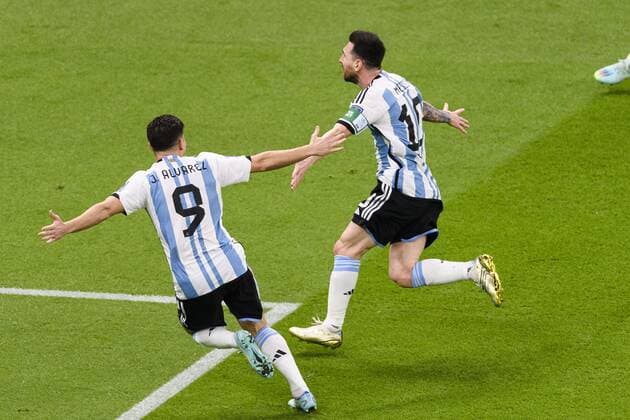 RECORD DATE NOT STATED FIFA World Cup, WM, Weltmeisterschaft, Fussball Qatar 2022 Argentina vs Mexico Lionel Messi celebrates his goal 1-0 of Argentina during the game Argentina vs Mexican national team, Nationalteam (Mexico), Corresponding to Group C of the FIFA World Cup Qatar 2022, at Lusail Stadium, Lusail, Doha, November 26, 2022. <br><br> Lionel Messi celebra su gol 1-0 de Argentina durante el partido Argentina vs Seleccion Nacional Mexicana (Mexico), correspondiente al Grupo C de la Copa Mundial de la FIFA Qatar 2022, en el Estadio Lusail, Lusail, Doha, 26 de noviembre de 2022. LUSAIL DOHA QATAR Copyright: xMarcioxMachadox 20221126_12392
