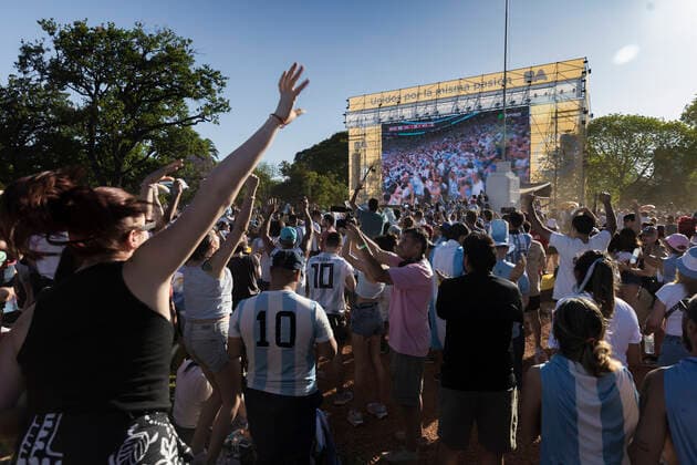 FIFA World Cup 2022, Argentina - Mexico, Public Viewing in Buenos Aires