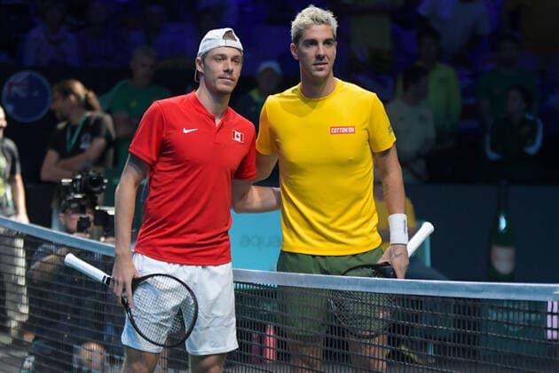 Tennis, Davis Cup in Malaga, Australia - Canada