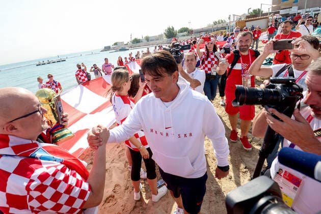 FIFA World Cup 2022, National Team Croatia, Fans at the Team Hotel