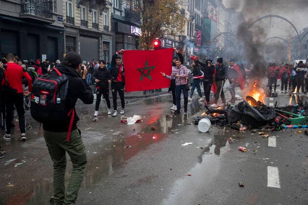 FIFA World Cup 2022, Belgium - Morocco, riots by Moroccan fans in Brussels