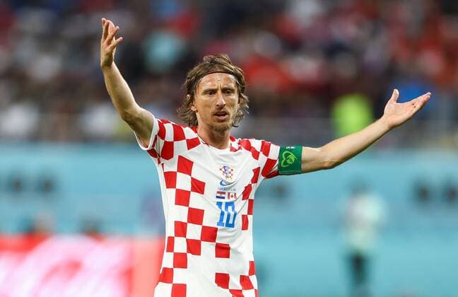 Mandatory Credit: Photo by Kieran McManus Shutterstock (13634907ai) Luka Modric of Croatia Croatia v Canada, FIFA World Cup, WM, Weltmeisterschaft, Fussball 2022, Group F, Football, Khalifa International Stadium, Ar-Rayyan, Qatar - 27 Nov 2022 Editorial Use Only Croatia v Canada, FIFA World Cup 2022, Group F, Football, Khalifa International Stadium, Ar-Rayyan, Qatar - 27 Nov 2022 Editorial Use Only Copyright: xKieranxMcManus Shutterstockx 13634907ai