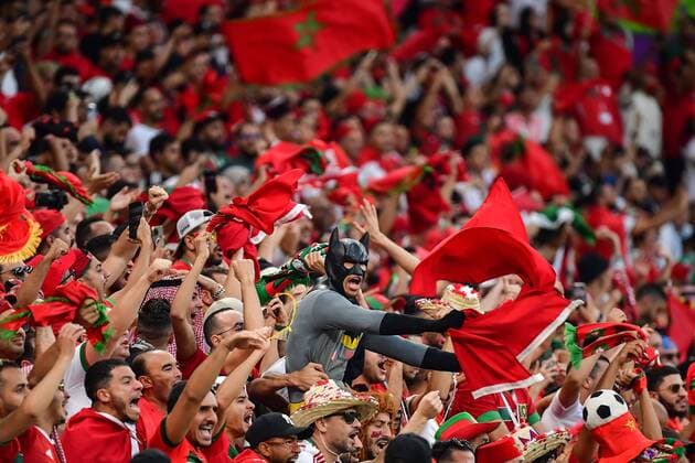 RECORD DATE NOT STATED FIFA World Cup, WM, Weltmeisterschaft, Fussball Qatar 2022 Belgium vs Morocco Fans o Aficion during the game Belgium vs Morocco, Corresponding to Group F of the FIFA World Cup Qatar 2022, at Al Thumama Stadium, Doha, on November 27, 2022. <br><br> Fans o Aficion durante el partido Belgica vs Marruecos, correspondiente al Grupo F de la Copa Mundial de la FIFA Qatar 2022, en el Estadio Al Thumama, Doha, el 27 de noviembre de 2022. DOHA DOHA QATAR  Copyright: xIsaacxOrtizx 20221127_13100