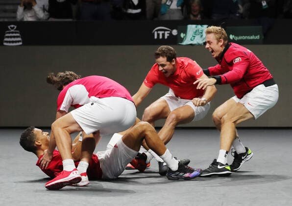 Sport Bilder des Tages Tennis Malaga, Davis Cup final, Australia-Canada, Felix Auger-Aliassime, November 27, 2022. Photo Felice CalabroÃ¢â‚¬â ¢ Fotogramma Editorial Usage Only  Copyright: xFelicexCalabrÃ²x xIPAx 0195307034st