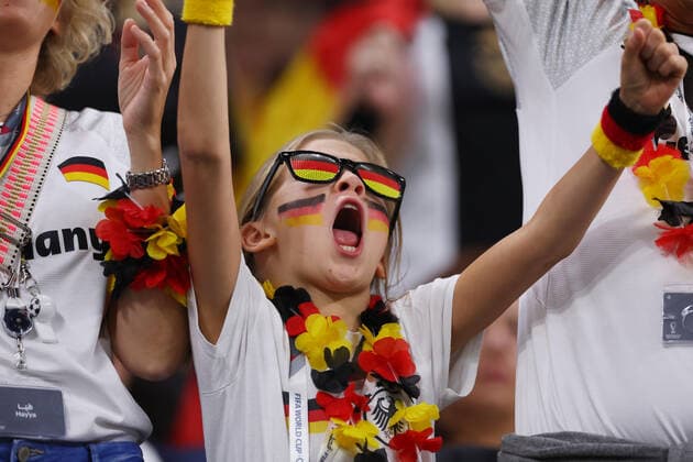 Germany fans (GER), NOVEMBER 27, 2022 - Football Soccer : FIFA World Cup, WM, Weltmeisterschaft, Fussball Qatar 2022 Group E match between Spain 1-1 Germany at Al Bayt Stadium in Al Khor, Qatar.  (204880050)