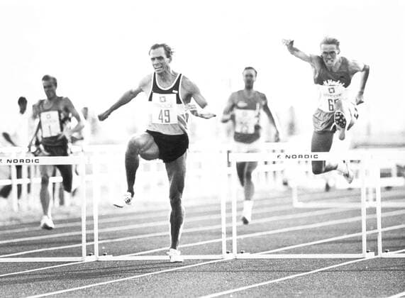 1992-06-01. Häcklöparen Sven Nylander i täten . . . *** Local Caption *** GP SVERIGE x2524x *** 1992 06 01 Häcklöparen Sven Nylander in the lead Local Caption GP SVERIGE x2524x  Copyright: xKamerareportage TTx HÄCKLÖPNING