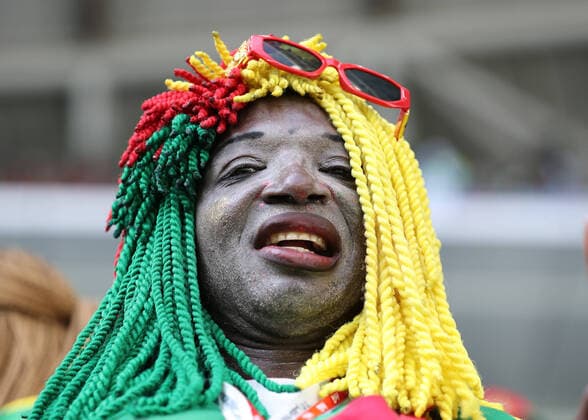 28th November 2022; Al Janoub Stadium, Al Wakrah, Qatar; FIFA World Cup, WM, Weltmeisterschaft, Fussball Football, Cameroon versus Serbia; Cameroon fan  ActionPlus12453862 JohnxPatrickxFletcher