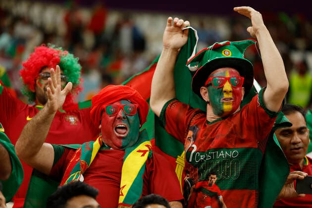 Portugal fans attend during a FIFA World Cup, WM, Weltmeisterschaft, Fussball soccer match of the group phase between Portugal and Uruguay at Lusail stadium in Lusail, Qatar, 28 November 2022. World Cup 2022: Portugal vs. Uruguay !ACHTUNG: NUR REDAKTIONELLE NUTZUNG!  Copyright: xJuanJoxMartínx GR1305 20221128-93a3351c697c4d17d3489305ad8010657ebbf7c7