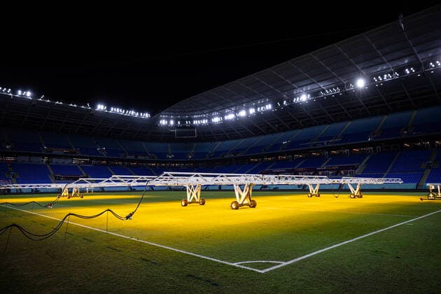 FIFA World Cup 2022, Light Bath for the Turf at Stadium 974 in Doha